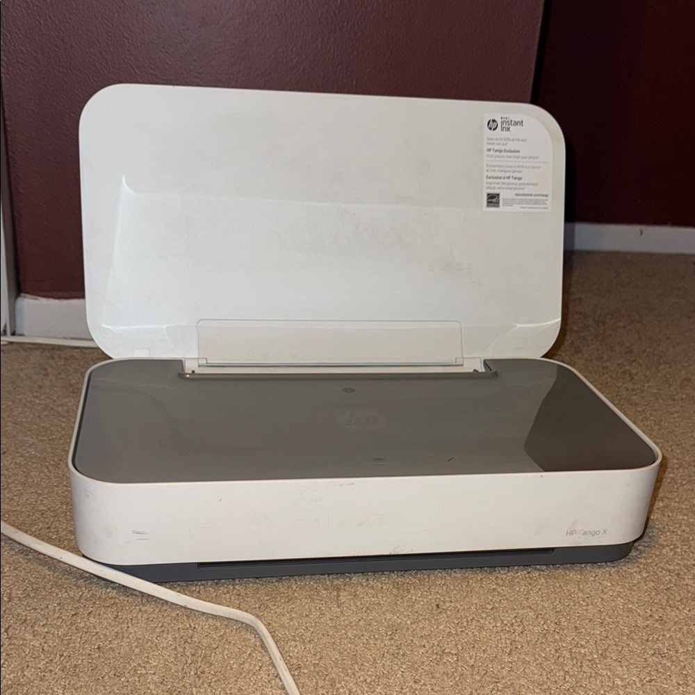 HP White and Gray Compact Scanner with Modern Design (comes with ink and paper)